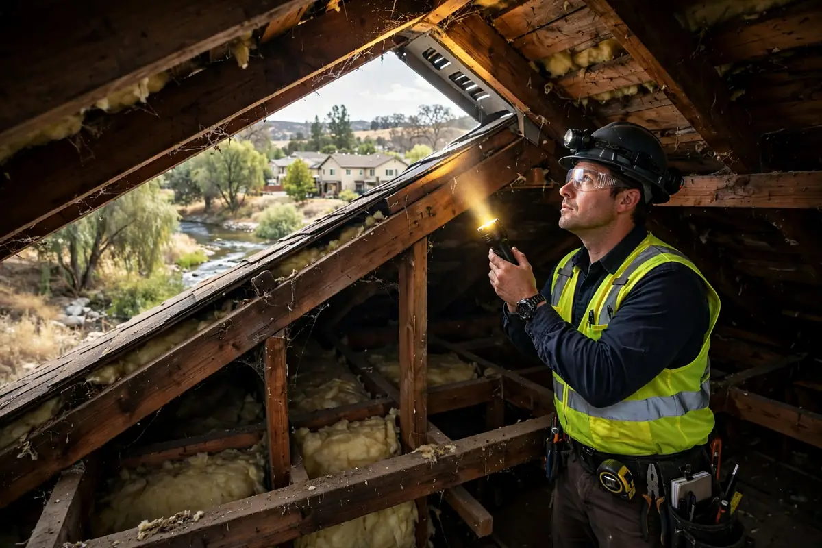 Inspección del Ático y la Ventilación en Los Banos Creek, Los Banos CA — inspección de techos