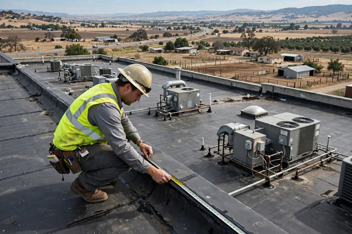 Inspección de Techos Comerciales en Fairmead, Los Banos CA — inspección de techos