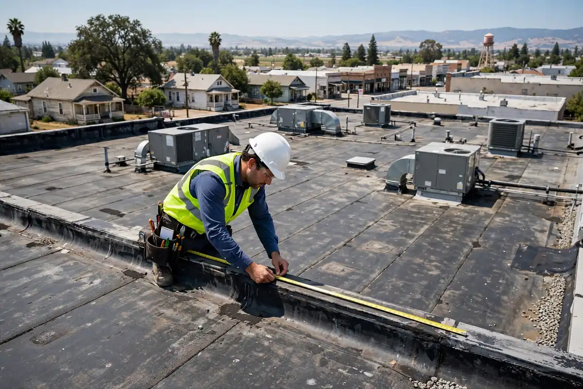 Inspección de Techos Comerciales en Gustine, Los Banos CA — inspección de techos