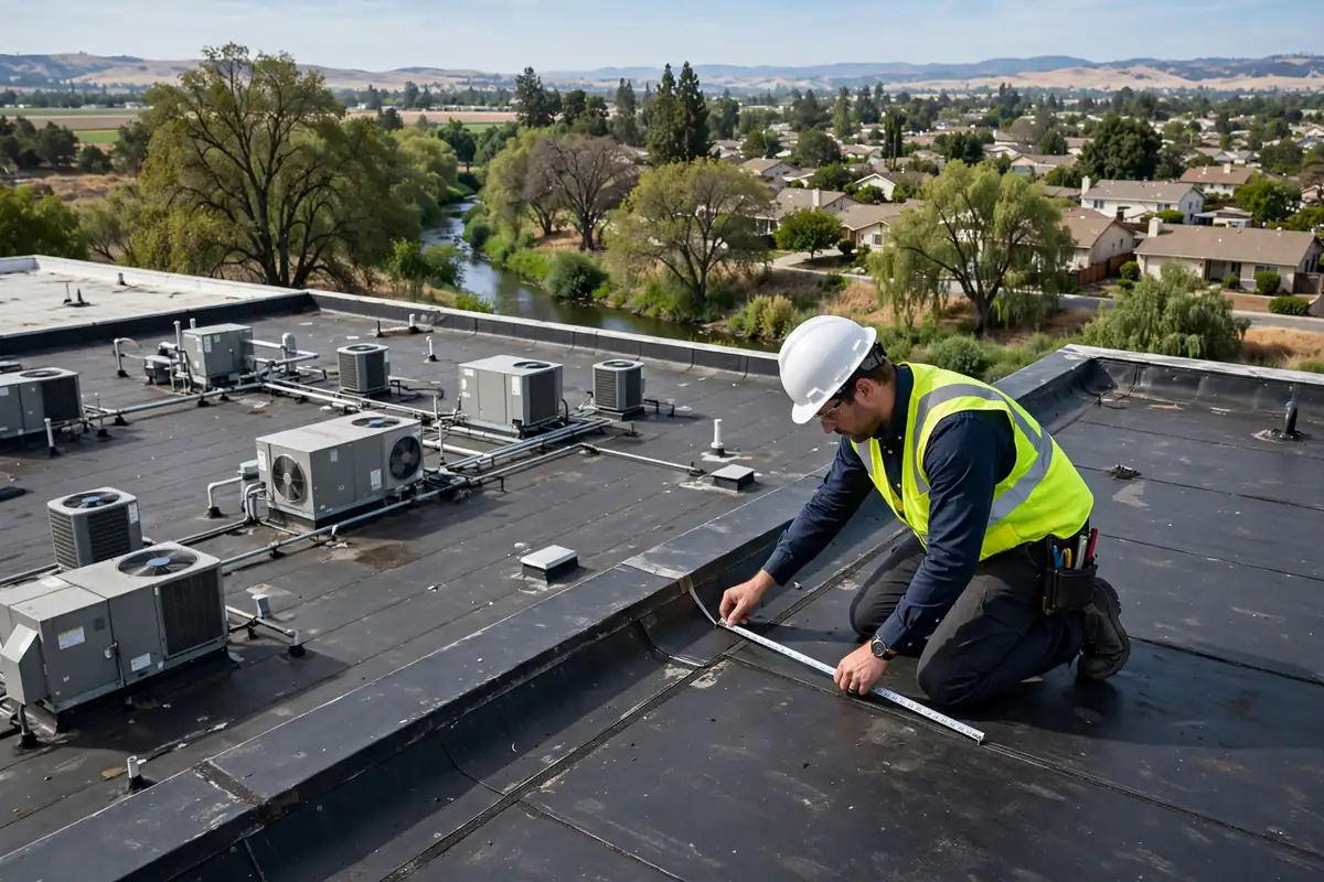 Inspección de Techos Comerciales en Los Banos Creek, Los Banos CA — inspección de techos