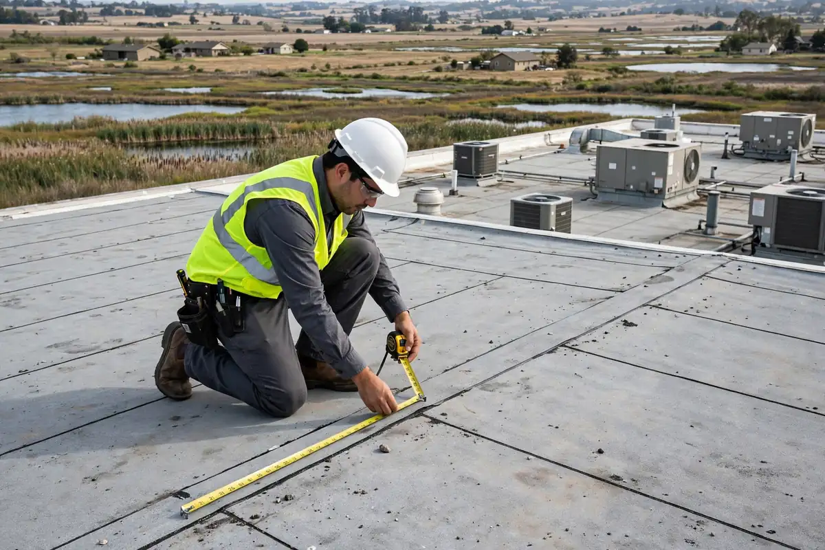 Inspección de Techos Comerciales en Volta, Los Banos CA — inspección de techos