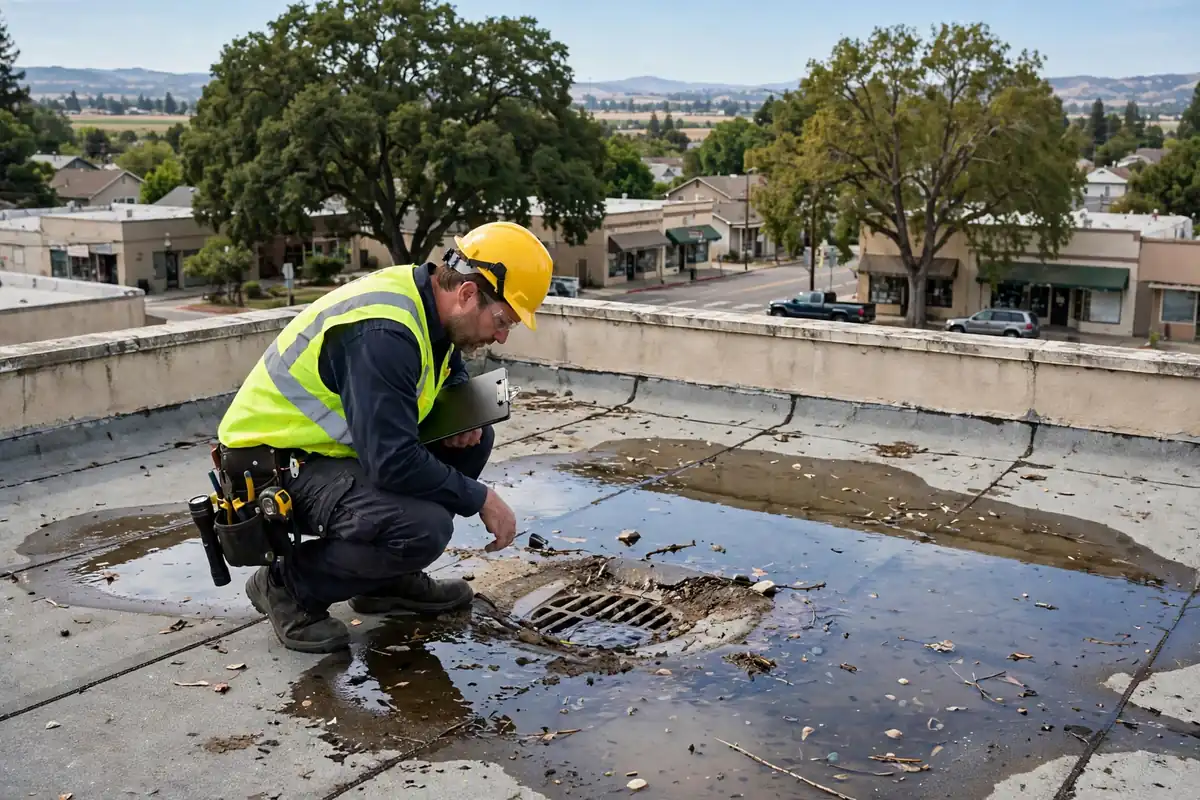 Inspección de Techo Plano en Dos Palos, Los Banos CA — inspección de techos