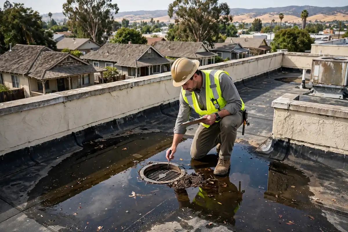 Inspección de Techo Plano en Downtown Los Banos, Los Banos CA — inspección de techos