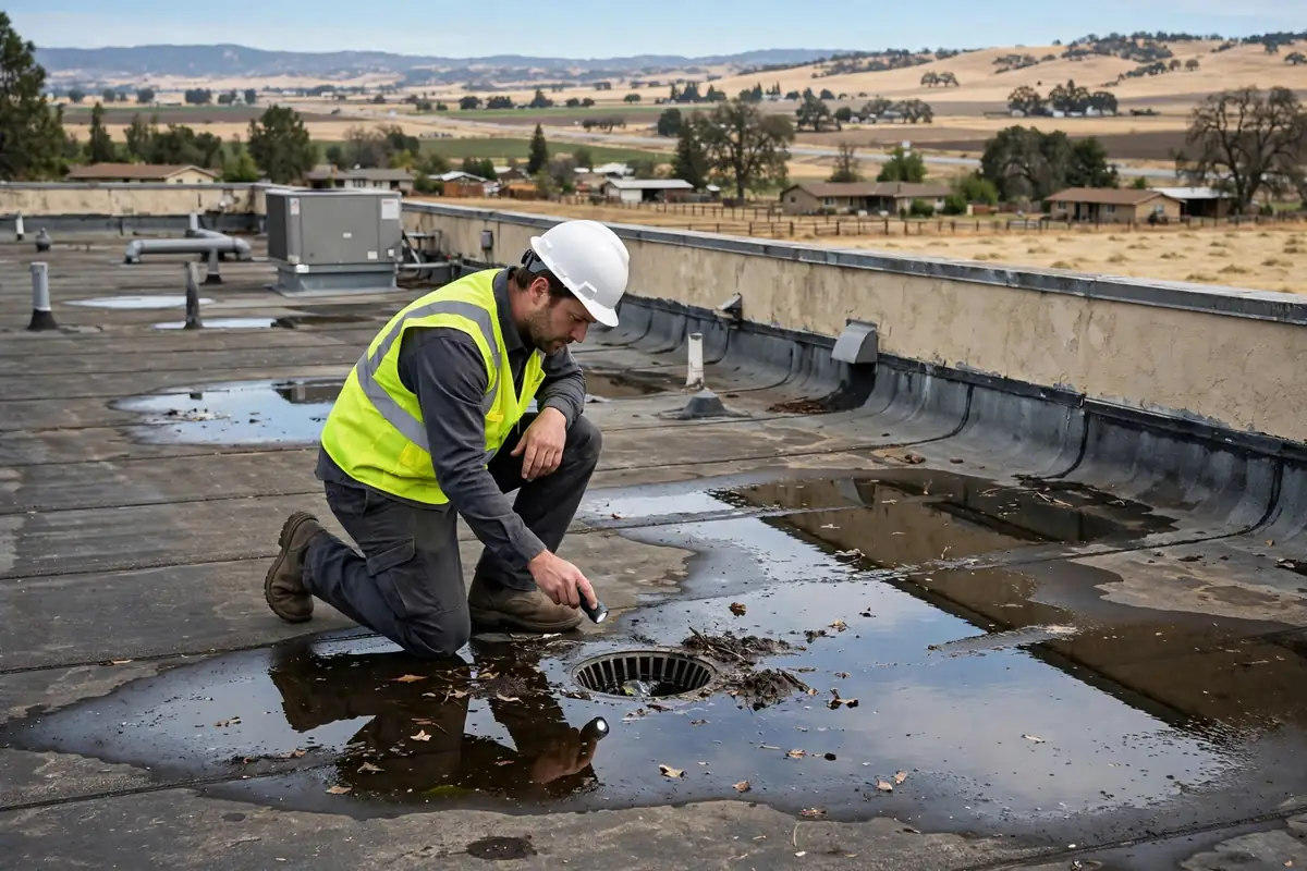 Inspección de Techo Plano en Fairmead, Los Banos CA — inspección de techos