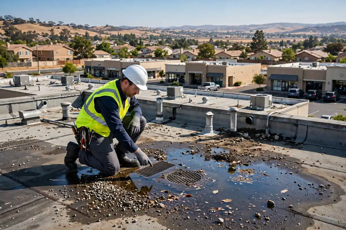 Inspección de Techo Plano en Pacheco Boulevard, Los Banos CA — inspección de techos
