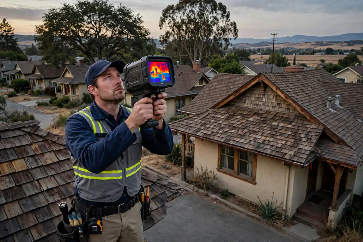 Inspección de Humedad con Infrarrojos en Downtown Los Banos, Los Banos CA — inspección de techos