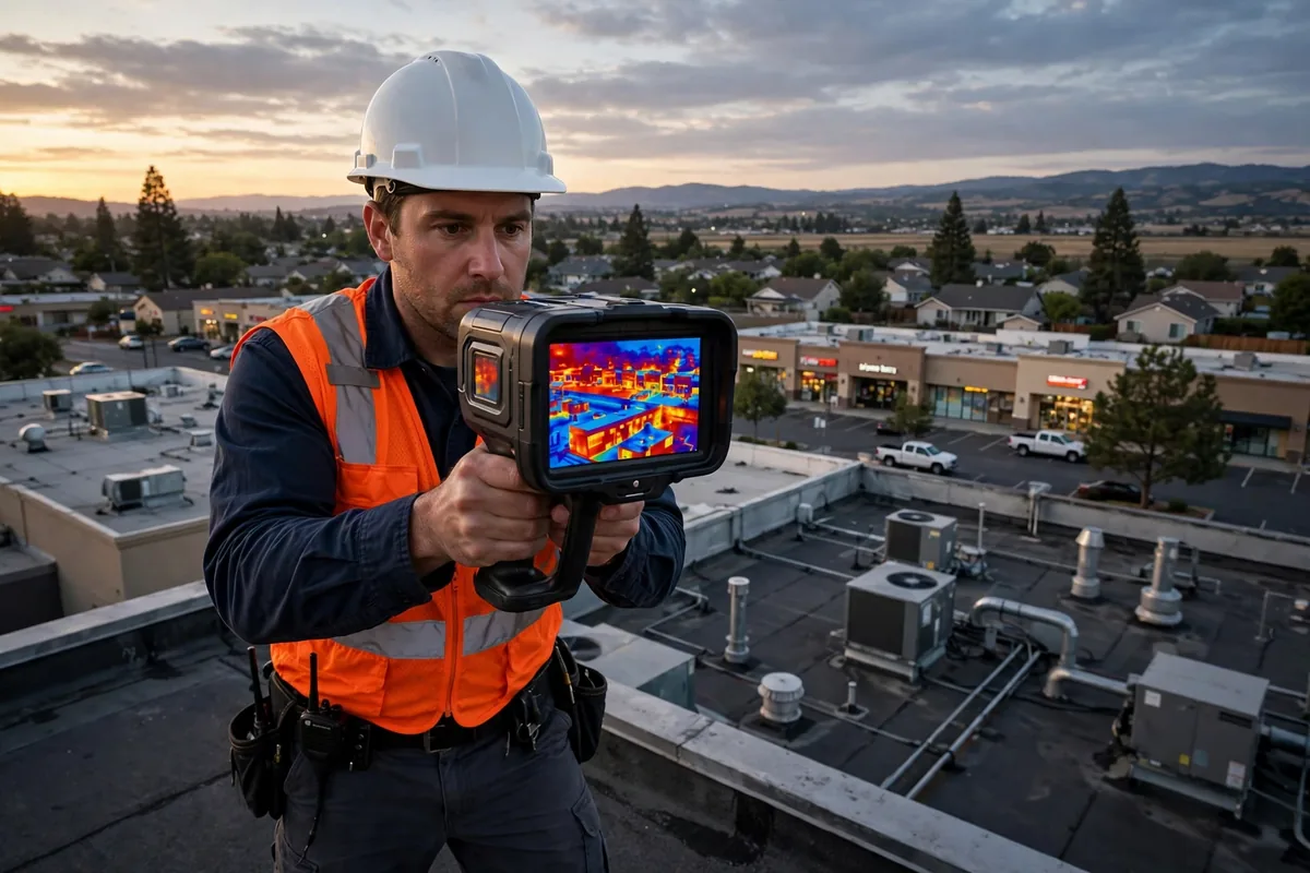 Inspección de Humedad con Infrarrojos en Pacheco Boulevard, Los Banos CA — inspección de techos