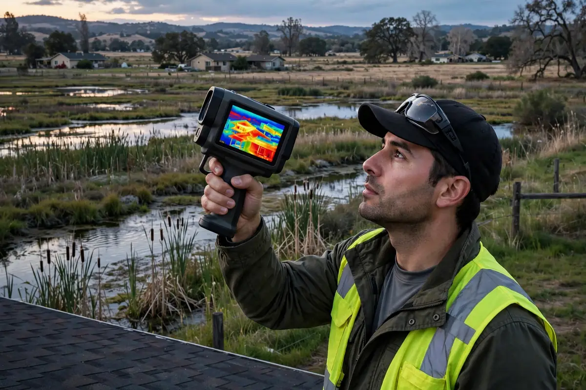 Inspección de Humedad con Infrarrojos en Volta, Los Banos CA — inspección de techos