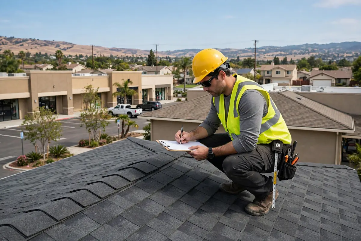 Inspección de Instalación de Techo Nuevo en Pacheco Boulevard, Los Banos CA — inspección de techos