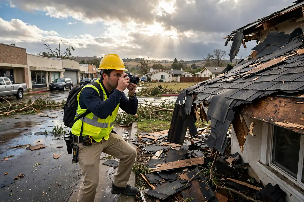 Inspección de Daños por Tormenta en Pacheco Boulevard, Los Banos CA — inspección de techos