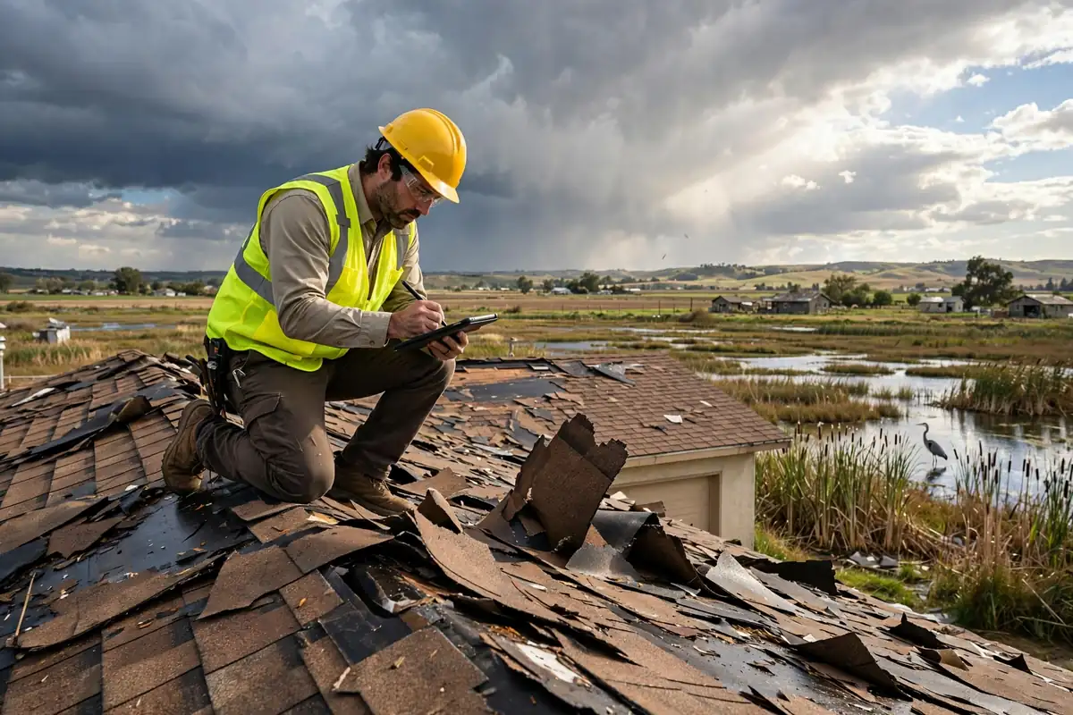 Inspección de Daños por Tormenta en Volta, Los Banos CA — inspección de techos