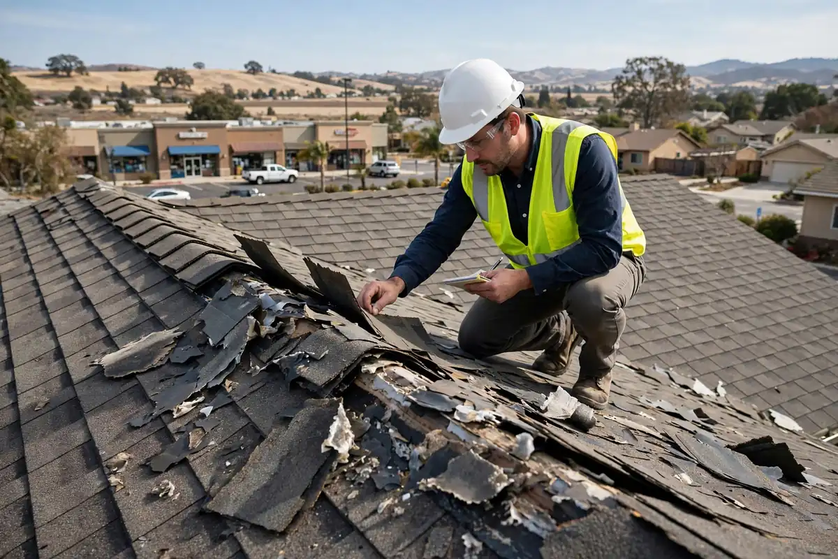 Inspección de Daños por Viento en Pacheco Boulevard, Los Banos CA — inspección de techos