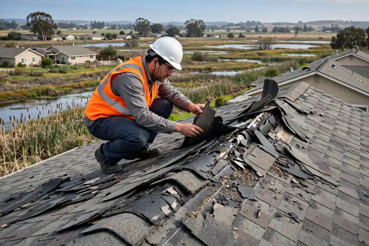Inspección de Daños por Viento en Volta, Los Banos CA — inspección de techos