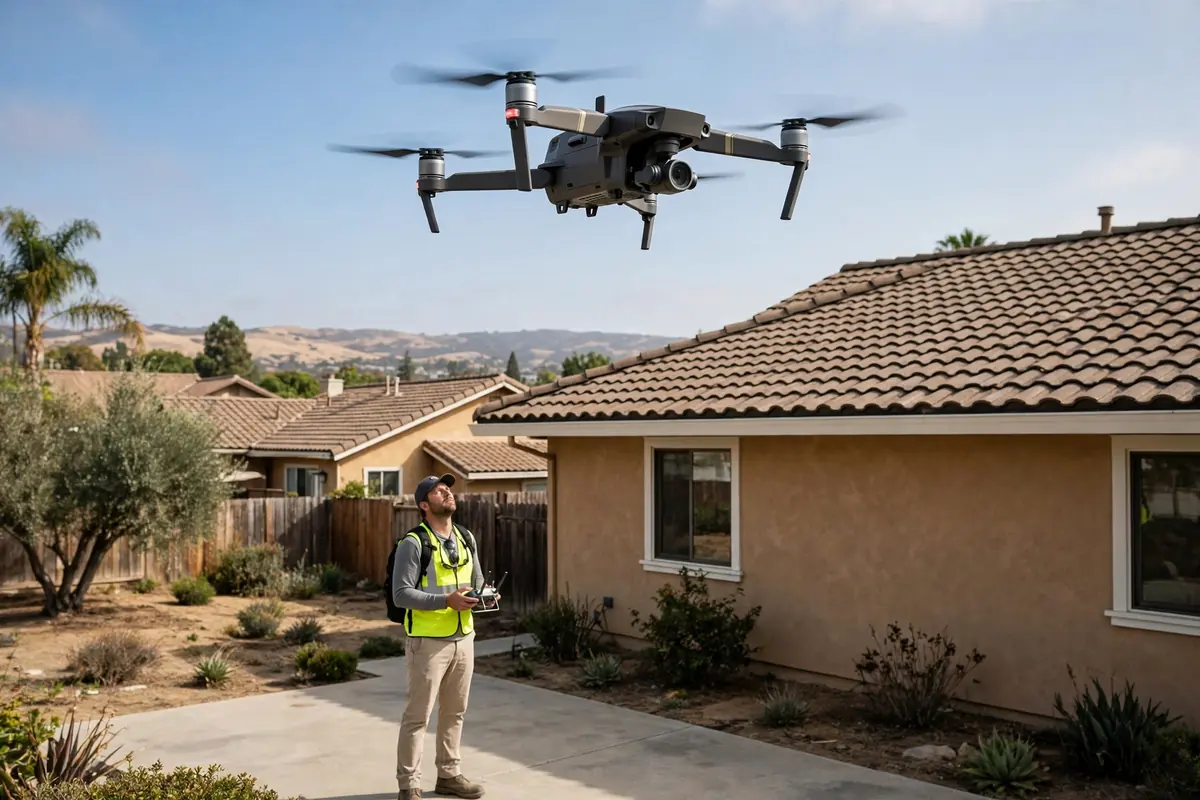 Inspección del Techo con Dron en Los Banos, CA — inspección de techos
