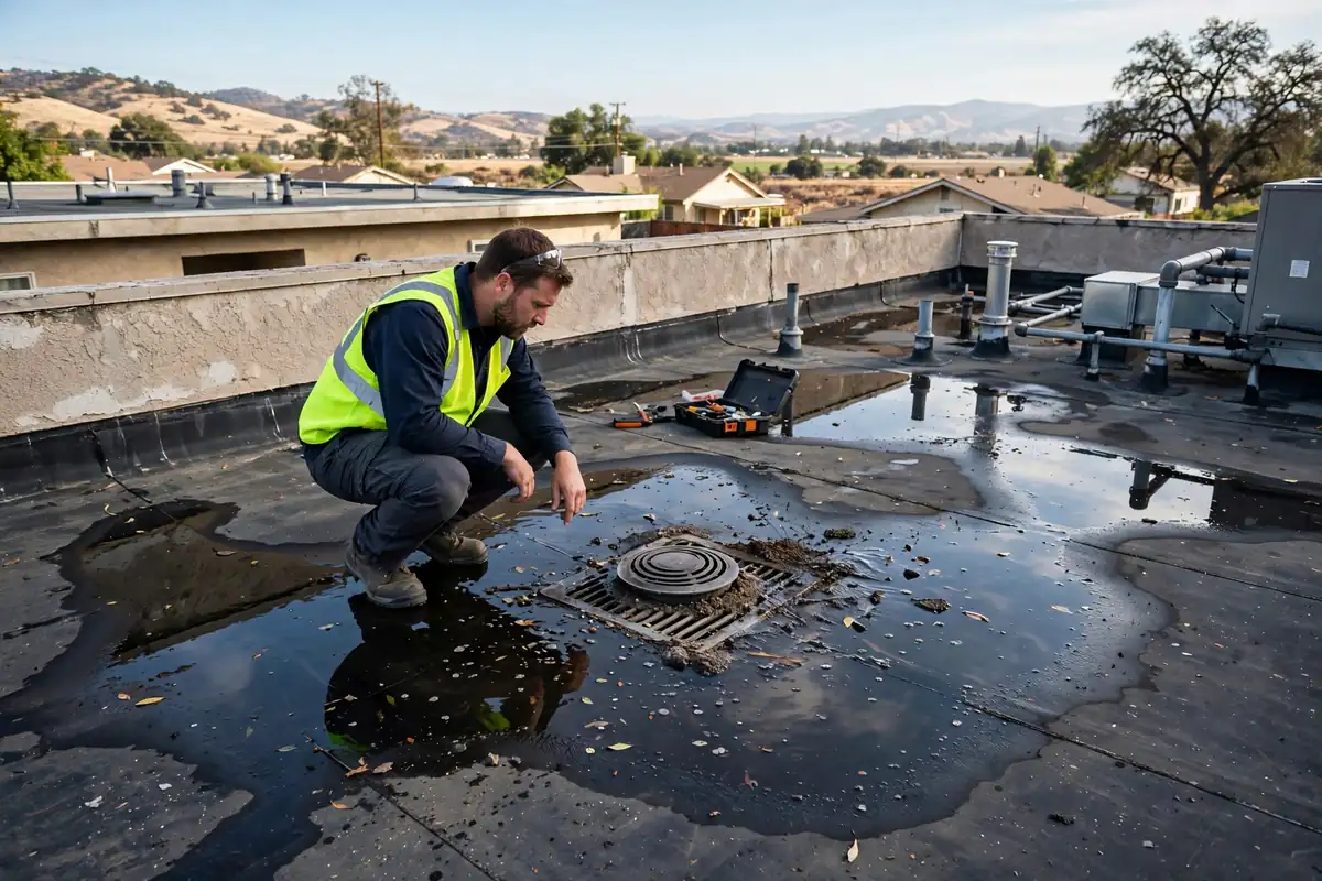 Inspección de Techo Plano en Los Banos, CA — inspección de techos